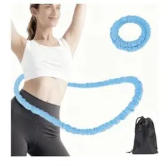 ソフトフラフープ ダイエット 静音設計 ブルー