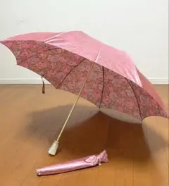 ジュン　アシダ　折りたたみ傘　 jun ashida 傘　花柄　ピンク　花　雨傘