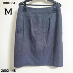 【美品】ORIHICA【M】タイトスカート ネイビー9号 通勤