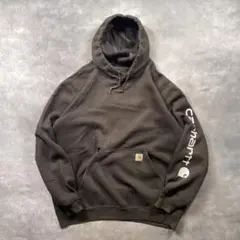 Carhartt古着スウェットパーカー　茶フェード【AD91】