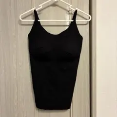 ク*ち様 カップ付キャミソール ブラトップ ブラキャミ ストレスフリーBLACK