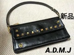 新品未使用 ADMJ エーディーエムジェイ ブラック ミニショルダー LOVE