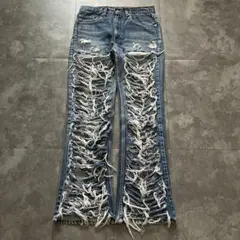 USA Levi's 517 destroyed flare denimリメイクのサムネイル