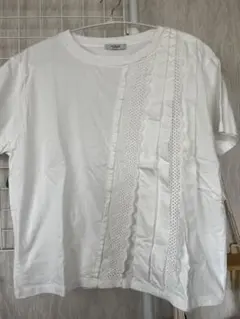 POU DOU DOU 半袖Tシャツ ホワイト レース切替のサムネイル