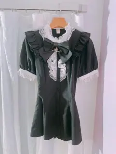 シークレットハニー アクセサリーリボンレースフリルセットアップ 半袖