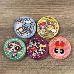 パワーパフガールズ・ナルミヤキャラクターズ刺繍缶バッジ5個セット