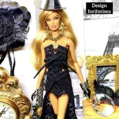 luxury REAL BLACK long dress★accessories