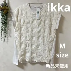 ikka レースジャガード カットソー アイボリー プルオーバーのサムネイル