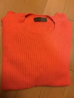 トゥモローランド　オレンジ リブ編み ニットセーター Sサイズ