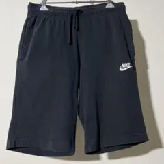 NIKE ナイキ スウェット ハーフパンツ ブラック 刺繍ロゴ スウッシュ Sのサムネイル