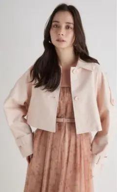 rienda フェイクレザークロップドショートCT