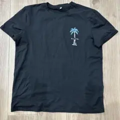半袖Tシャツ ブラック ヤシの木★プリント