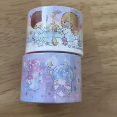 キキララ マスキングテープ　リトルツインスターズ　オーロラレトロ　KV サンリオ