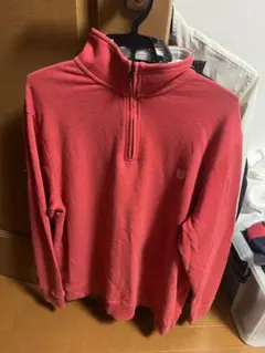 CHAPS 赤 ハーフジップ トレーナー