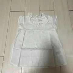 H&M キッズ ブラウス フリル ノースリーブ 白 130㎝