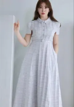 Checked Shirt Mini Dress herlipto - メルカリ