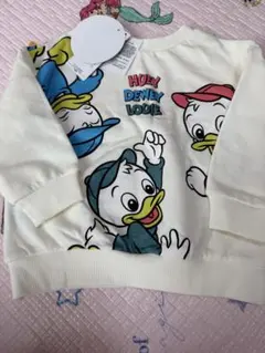 新品未使用☆ドナルド　トレーナー　前後ろどっちも　　90