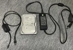 【即使用可】HDD 500GB＋SATA–USBケーブル＋電源アダプタ付属