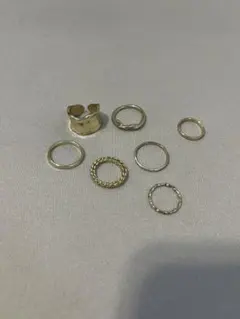 ゴールドリングセット 8個
