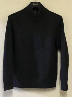 ☆甘党様専用☆ユニクロ　スフレヤーンハーフジップセーター　ダークグレー　M