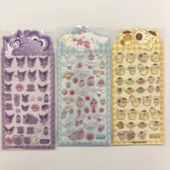 海外限定 サンリオ クロミ シナモン ポムポムプリン 3Dシール 3種セット