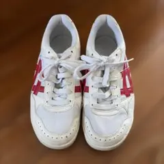 ASICS スニーカー ホワイト レッドのサムネイル