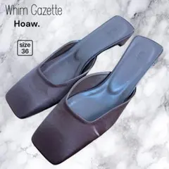 新品 Whim Gazette ウィムガゼット Hoaw スクエアサテンミュール