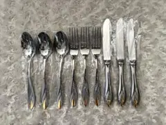 ノリタケ ボーンチャイナ　カトラリーセット　金彩　ディナーセット〈９本セット〉 Tim様専用 - メルカリ