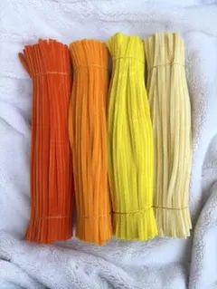 モール素材 オレンジ、イエロー 100本入り