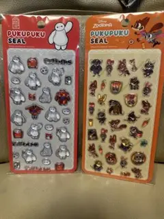 プクプクシール ズートピア　ベイマックス　PUKUPUKUシール ディズニー