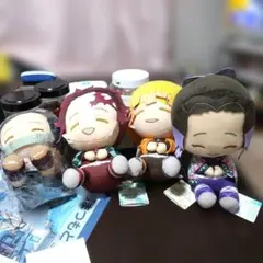 #鬼滅の刃 ぽふっとでっかいぬいぐるみ しのぶ 善逸 炭治郎 禰豆子 ４体セット