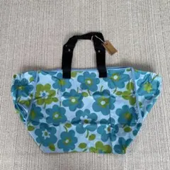 新品未使用　コンパクト　レジカゴバッグ　エコバッグ　花柄