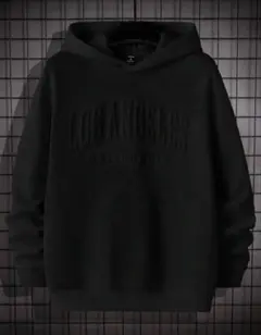 LOS ANGELES エンボス加工 フード付きパーカー