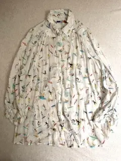 MOSCHINO CHEAPANDCHIC シルク混ブラウス 蝶柄 - メルカリ