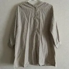 Samansa Mos2 バンドカラーシャツ チュニック F