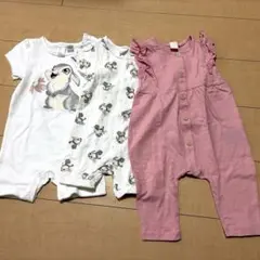 H&Mベビー　ロンパース74cm 3点セット
