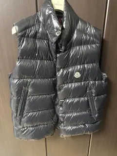 MONCLER ダウンベスト フード付き 1 ネイビー drip - メルカリ