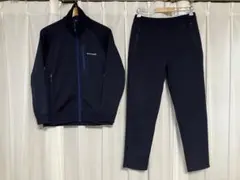 mont-bell ネイビージャージ上下セット mont-bell モンベル ジャージ 上下セットキッズ 140 ネイビー｜Yahoo