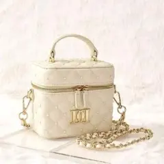 Darich バニティバッグ キルティングパールスクエアミニバッグ IVO