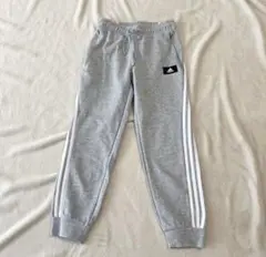 【美品】adidas スウェットパンツ S グレー アディダス3本ライン