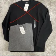 ユニクロ カシミヤクルーネックセーター カシミヤ100% グレーセーター