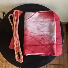 新品未使用品　朱色とピンクのグラデーションの和装小物