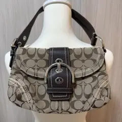 【未使用級】COACH／ソーホー　ハンドバッグ　アクセサリーポーチ　茶色