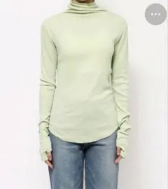 【タグ付き】Ungrid ハイネックシアーロングスリーブTEE