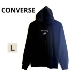 CONVERSE プルオーバーパーカー ブラック L