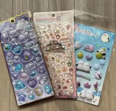 [３枚セット]メロウアクアリウム(ストーン付き) 他シマエナガ　シール