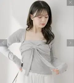 Chico ボレロ風 リボン トップス