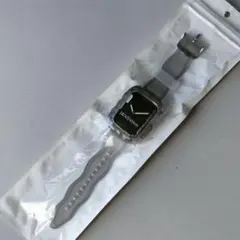 アップルウォッチ バンド 透明 一体型 クリア 38mm 40mm 41mm
