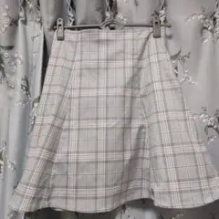 Honeys　スカート　膝丈　フレアスカート　紫　ピンク　グレー