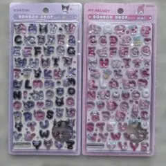 【正規品】ボンボンドロップシール　クロミ　マイメロもじ　2枚セット